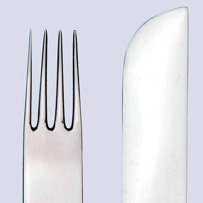 Josef  Hoffmann - Dessert fork and knife | MasterArt